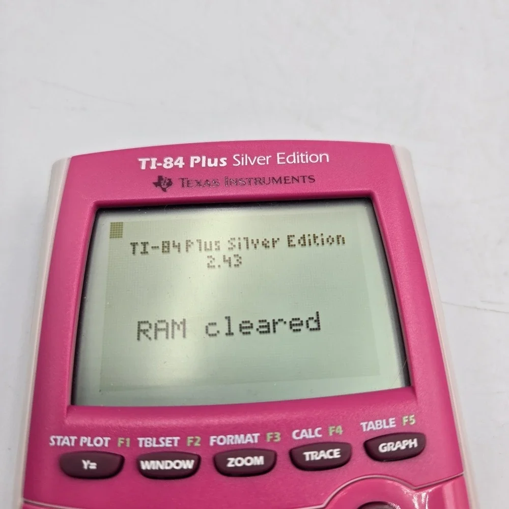 Texas Instruments TI-84 Plus Silver Edition Graphing Calculator W/Cover - Pink